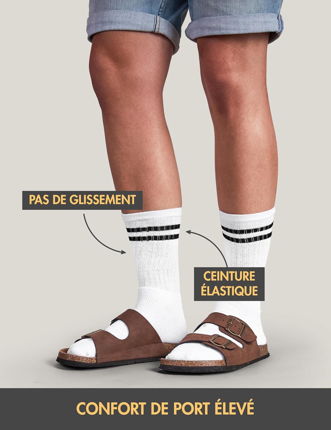 Basic Treasure Lot de 20 paires de chaussettes de tennis, unisexes, en coton doux, chaussettes pour homme et femme, loisirs et sport, chaussettes de travail