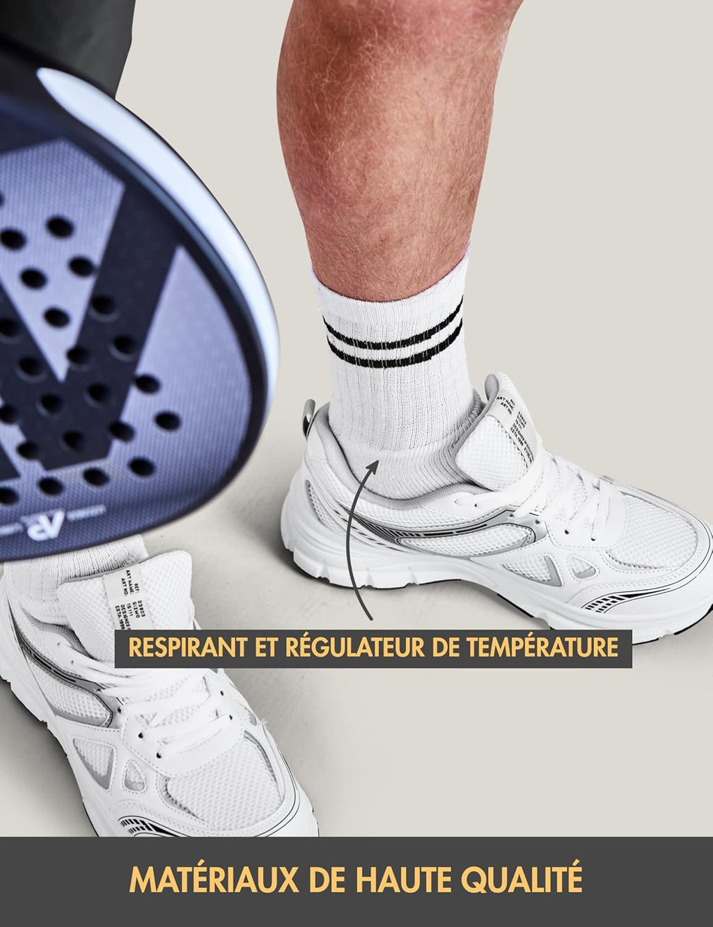 Basic Treasure Lot de 20 paires de chaussettes de tennis, unisexes, en coton doux, chaussettes pour homme et femme, loisirs et sport, chaussettes de travail